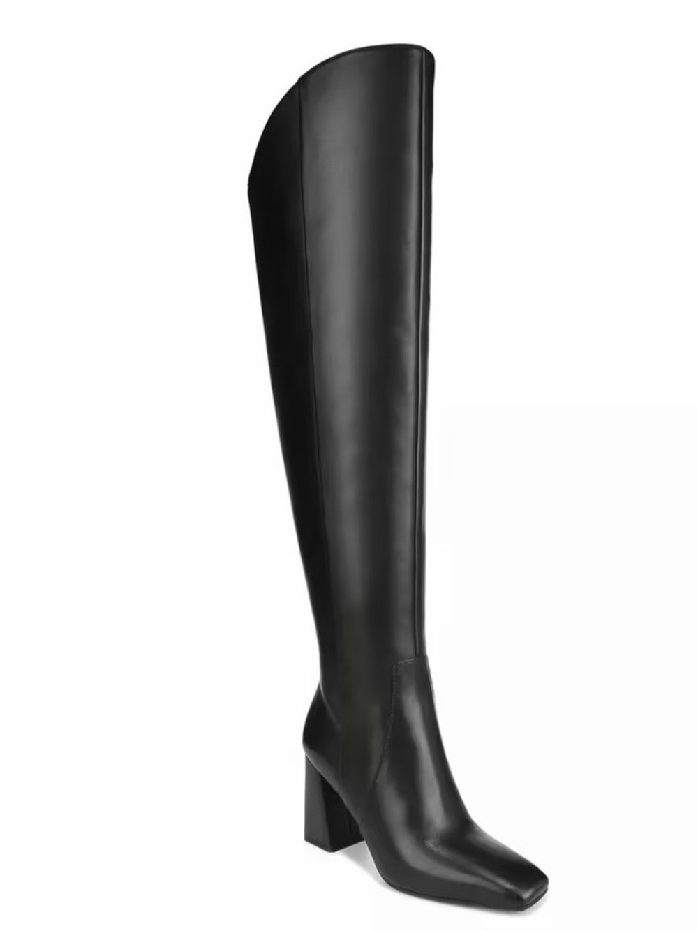 Azalea wang Tall Black Knee-High Block Heel Women's Boots